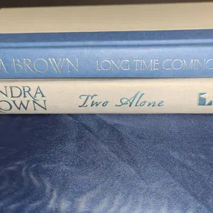 Sandra Brown Long Time Coming & Two Alone Hardcover Set