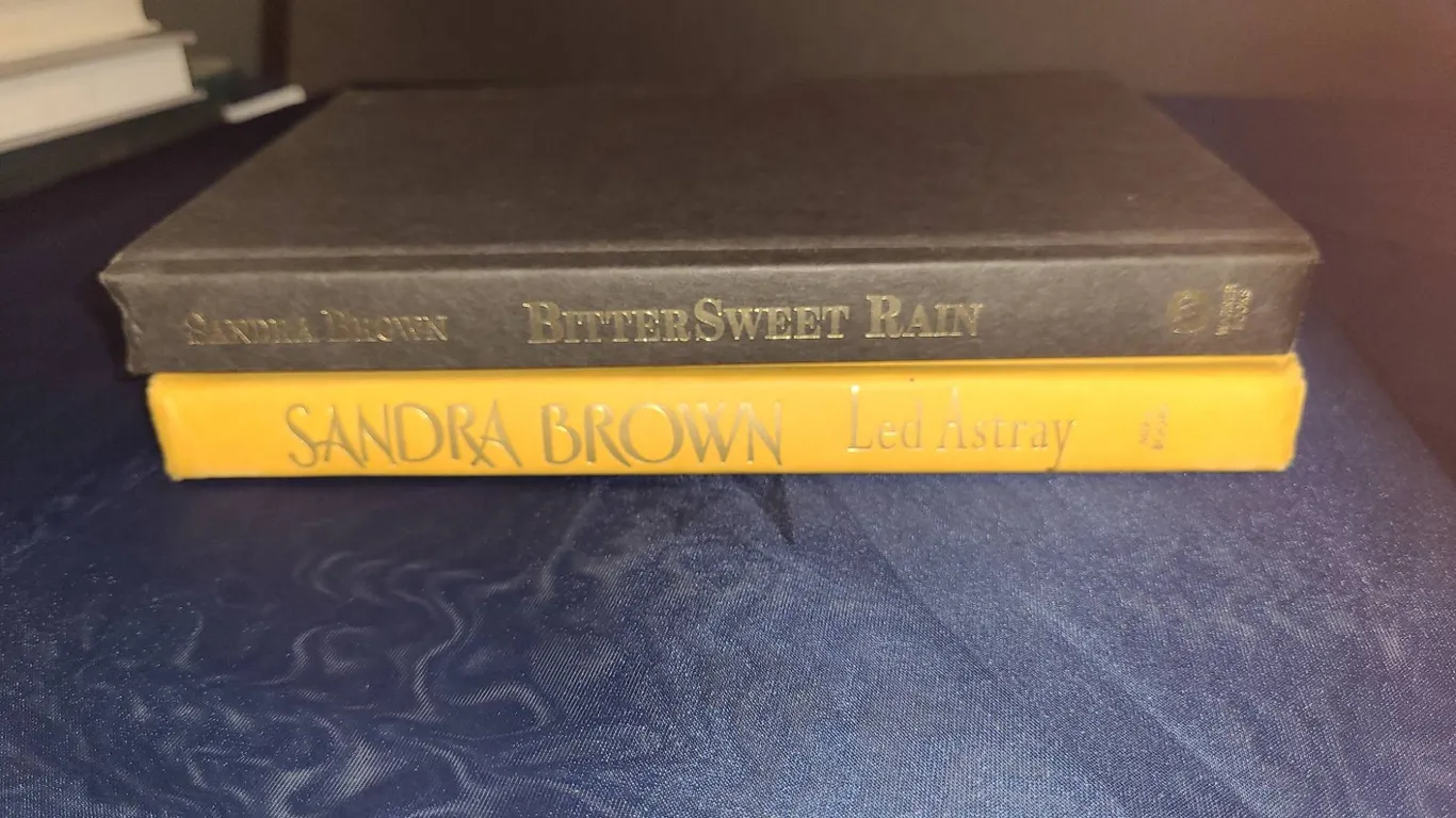Sandra Brown Hardcovers: Bittersweet Rain & Led Astray Set