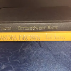 Sandra Brown Hardcovers: Bittersweet Rain & Led Astray Set