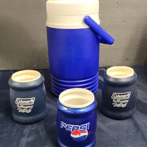 Igloo 1 Gallon Jug & 3 Coleman Tuffoams Can Koolers Set