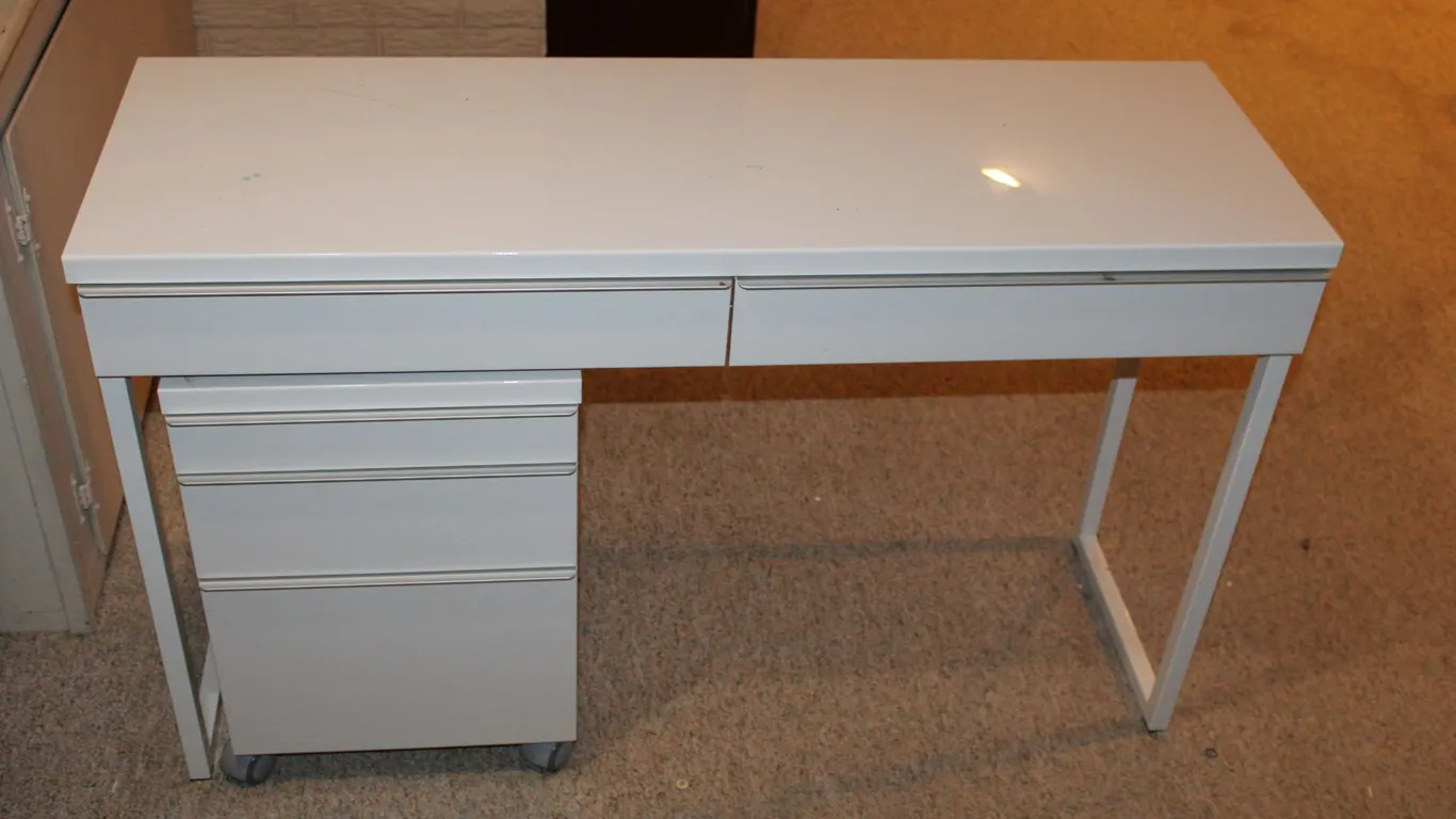 Metal Desk & Cabinet