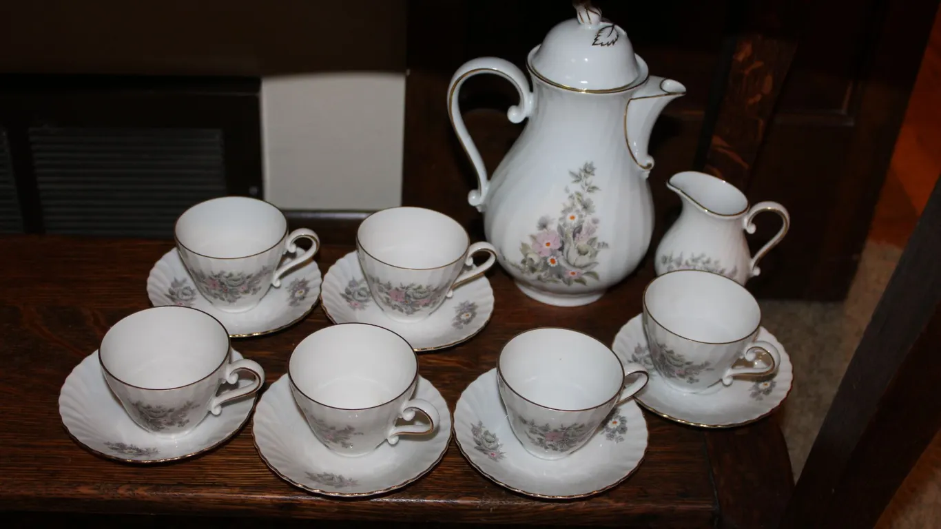 West German Kaiser Floral China Coffee Service