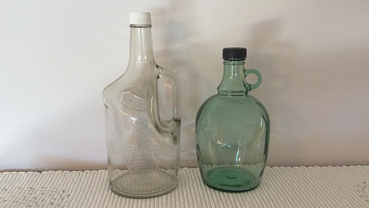 VINTAGE GLASS LIQUOR JUGS