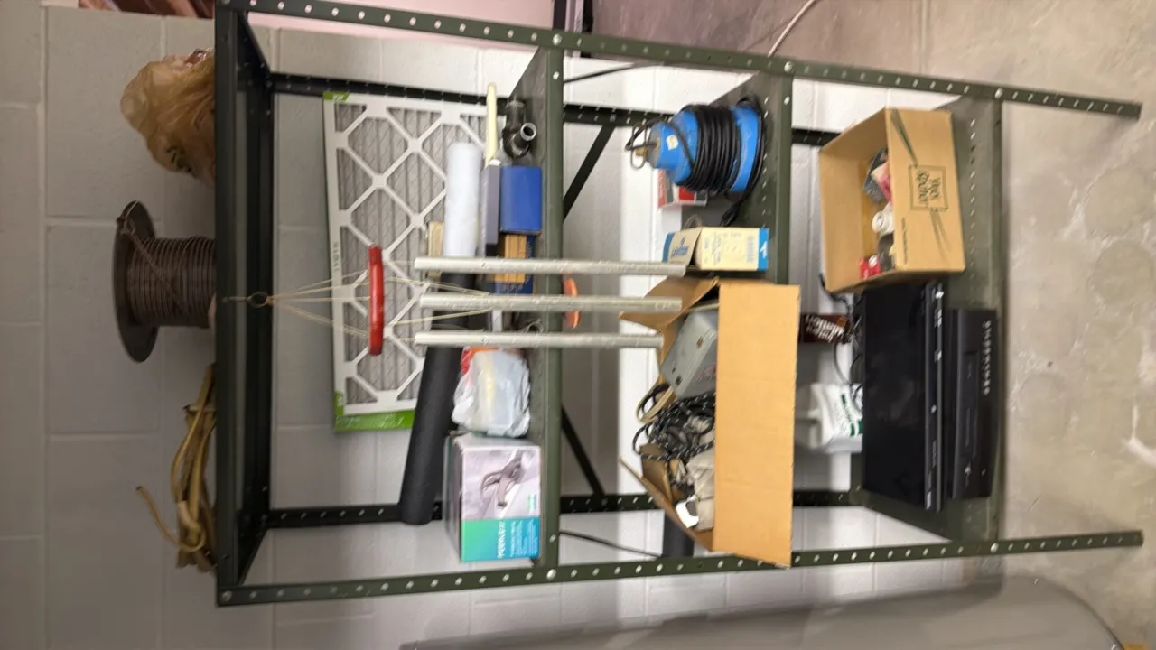 CONTENTS OF SHELVING
