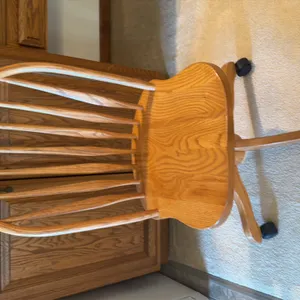 OAK ROLLING DESK CHAIR