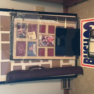 VARIETY OF PICTURE FRAMES AND G. BUSH 92 CAMPAIGN SIGN