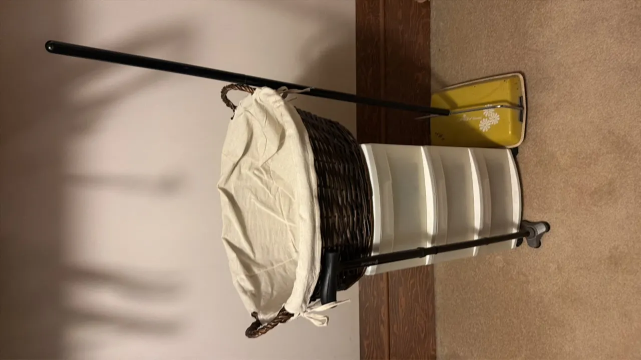 STORAGE CONTAINERS | WALKING CANE | VINTAGE SWEEPER | LAUNDRY BASKET