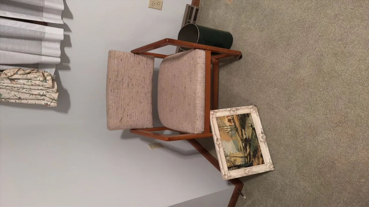 VINTAGE ROLLING ARM CHAIR | TIN BIN | WALL ART