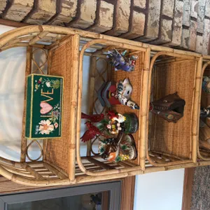 WICKER 4-TIER SHELVING