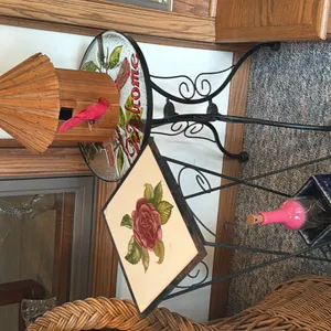 VARIETY OF STEEL FRAME PLANT STANDS AND WALL ART