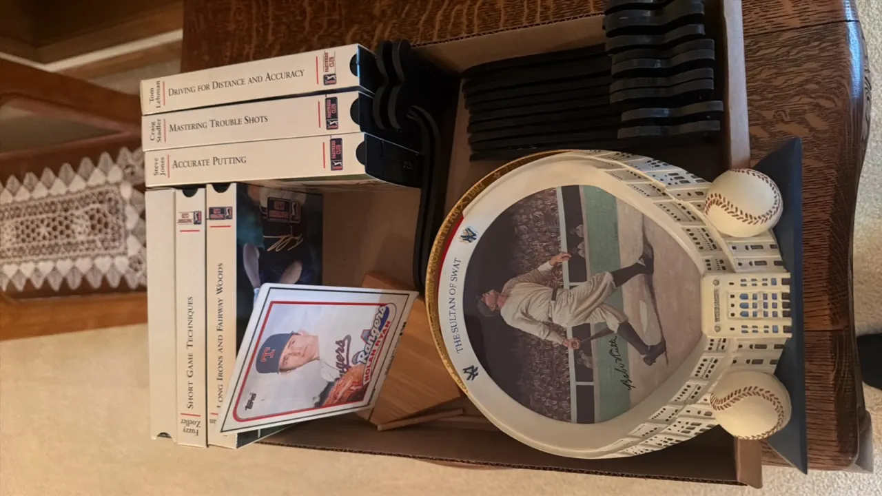 BASEBALL SPORTS PLATES AND GOLF TAPES