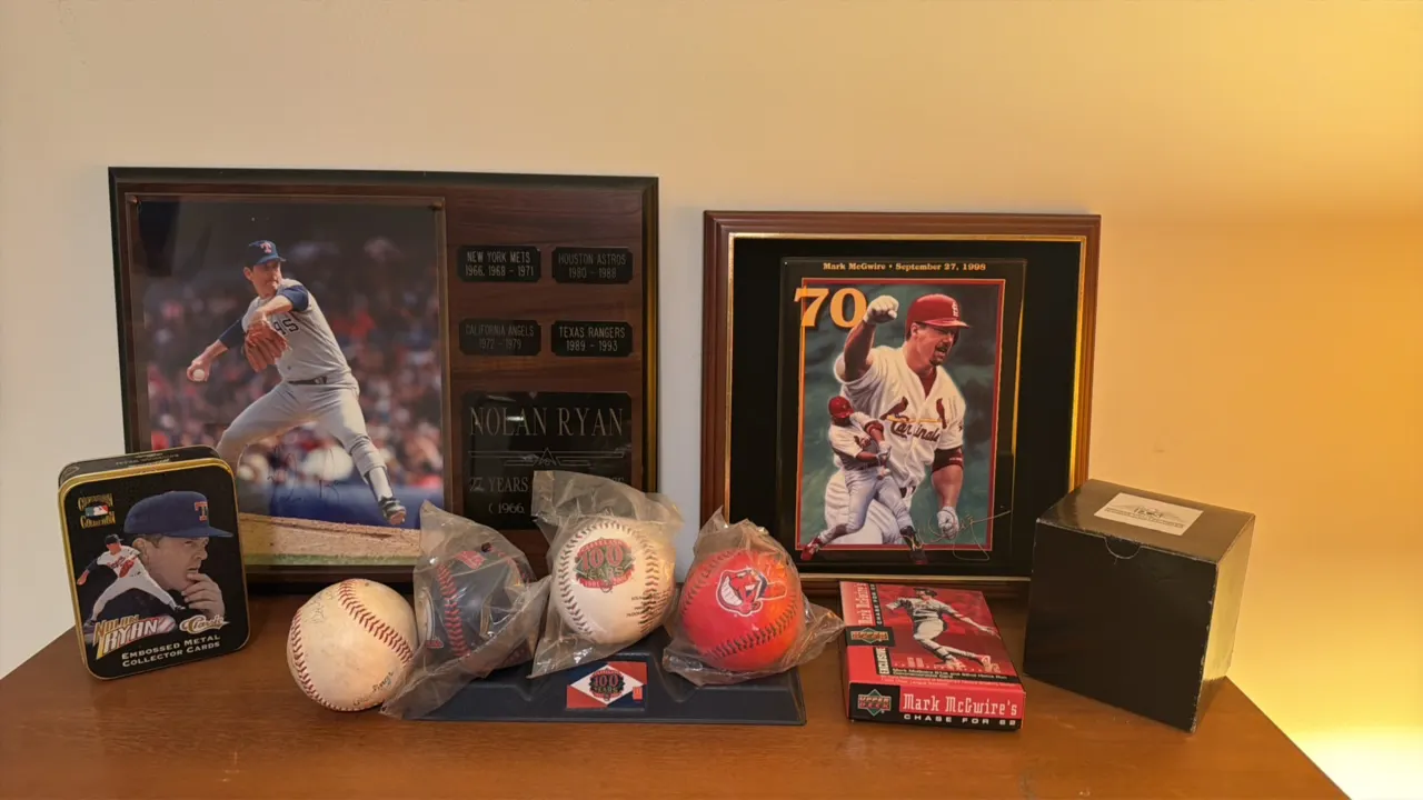 BASEBALL MEMORABILLIA | NOLAN RYAN | MARK MCGUIRE | CLEVELAND INDIANS