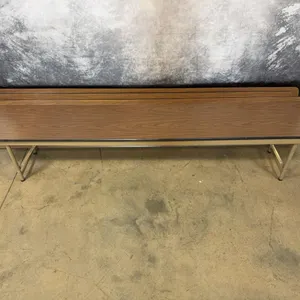 (4) 8’ Metal Framed Wooden Topped Collapsible Benches