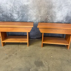 (2) Low Wooden Benches w/ Storage Space -30x14x18