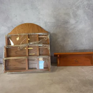 Wooden Brochure Holder -28x6x24 & Wooden Mid Eastern National Wall Shelf -24x6x7