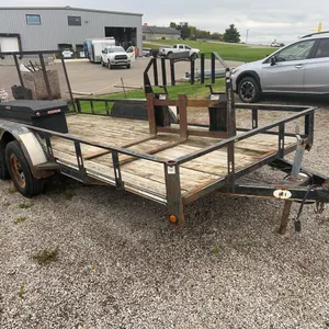Heavy Duty Flatbed 7’x 16’ Heartland Trailer MFG. Wooden Deck Utility Trailer