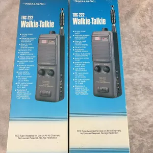 (2) TRC-222 Walkie Talkies In Box & 300-Channel Trunk Tracker Scanner In Box