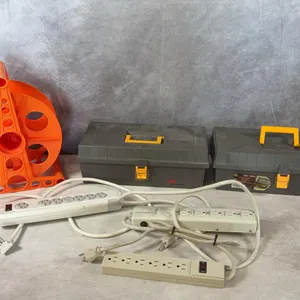 (2) Plano Tackle Boxes, (3) Power Cords & Electric Cord Reel