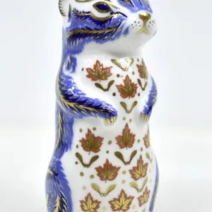 ROYAL CROWN DERBY 22KT GOLD CHIPMUNK FIGURINE