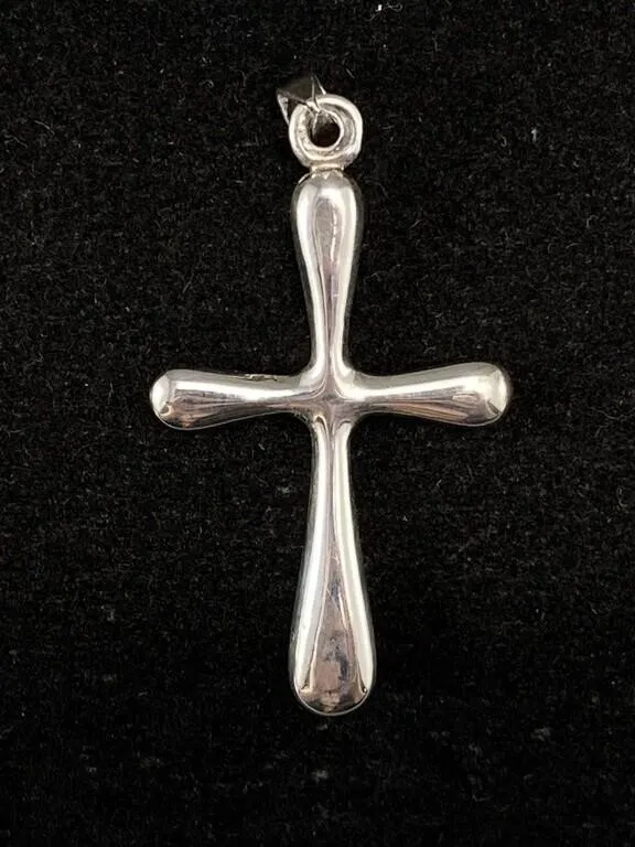 Sterling Silver Modernist Cross Pendant
