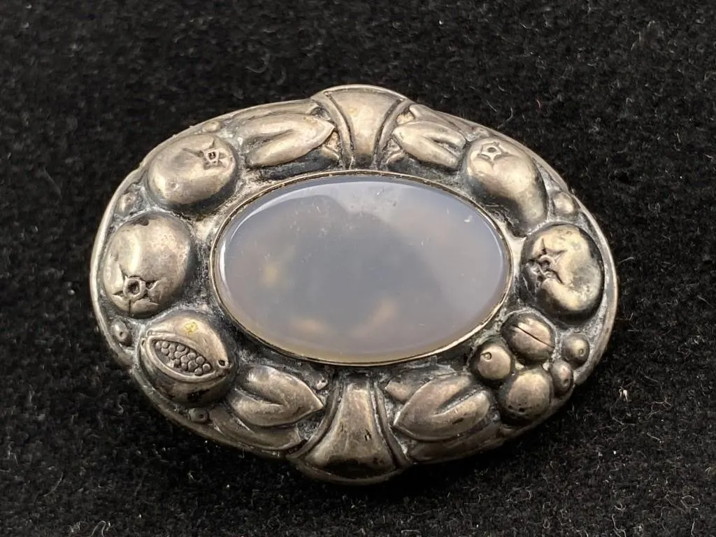 German Art Nouveau Jugendstil Sterling Brooch