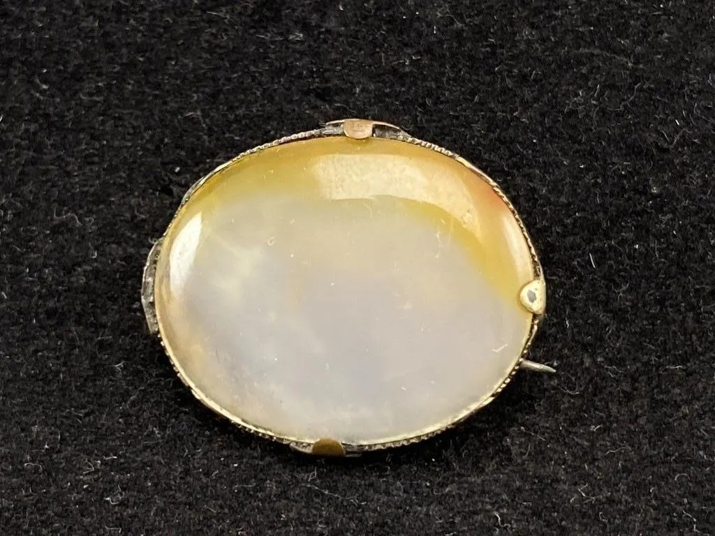 Late Victorian Moonstone Brooch