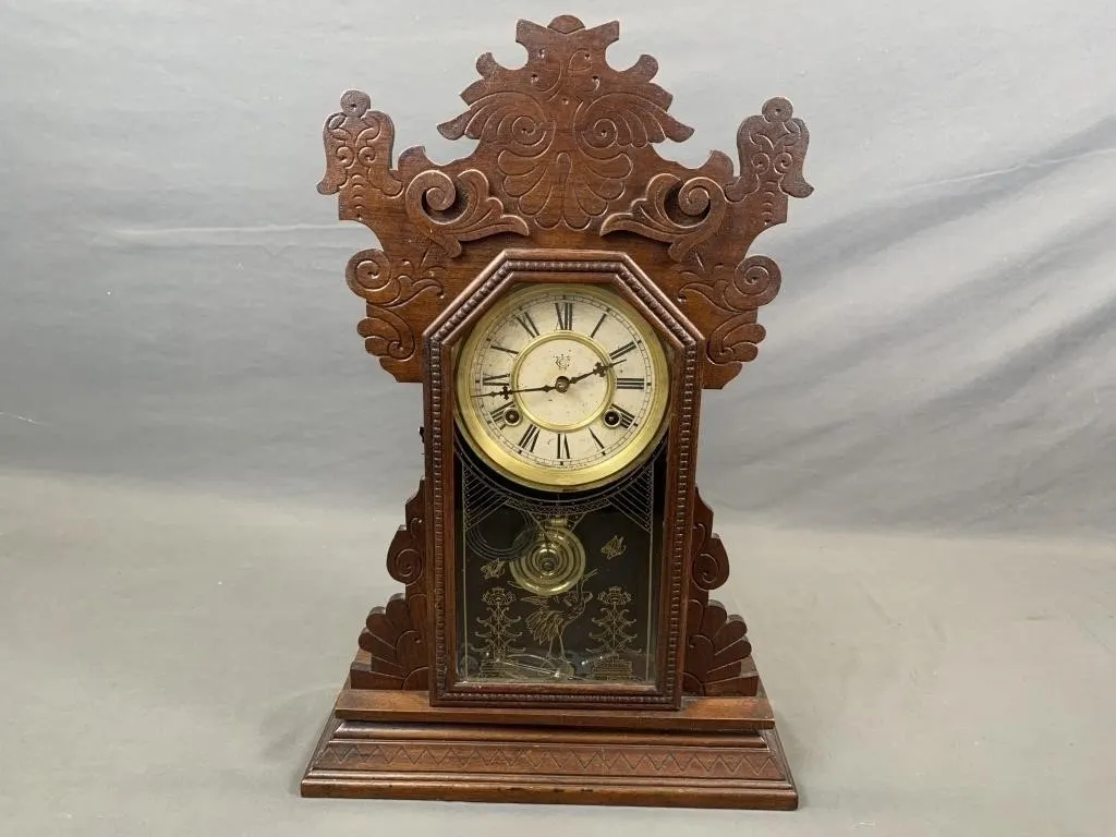 C1910 WATERBURY CLOCK CO Gingerbread Clock