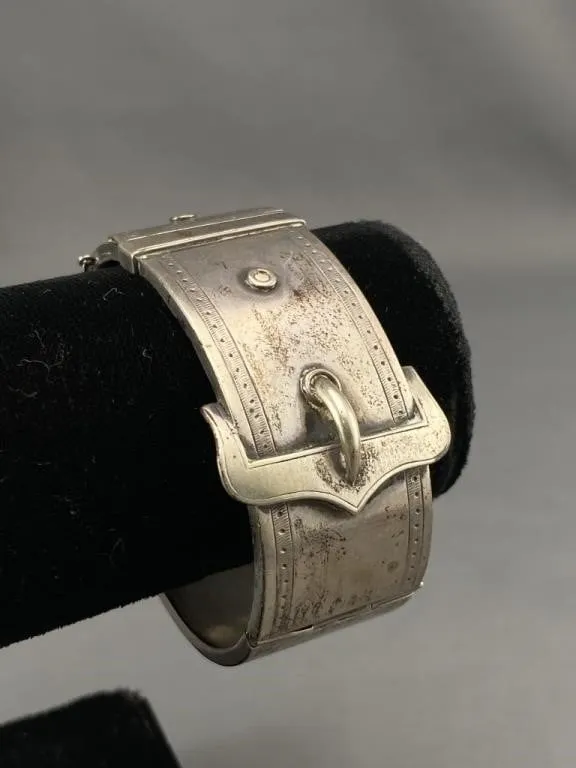 C1880 Sterling Silver Belt Buckle Bracelet