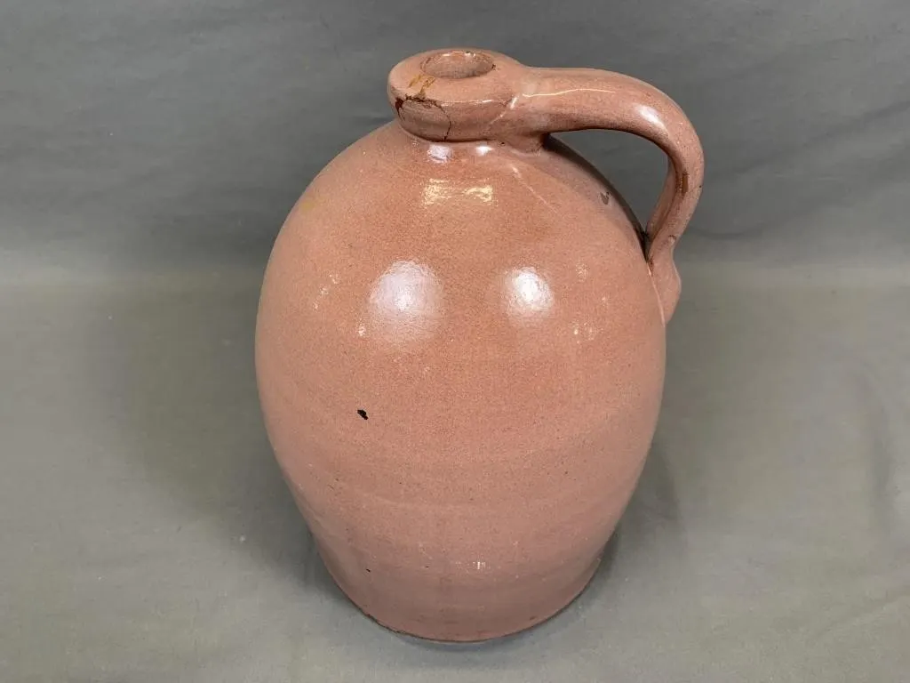 Early Pinkish Brown Stoneware Jug