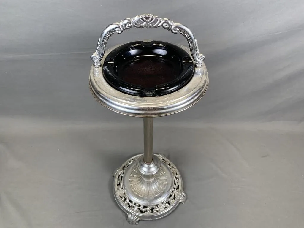 C1950 Chrome Standing Ashtray