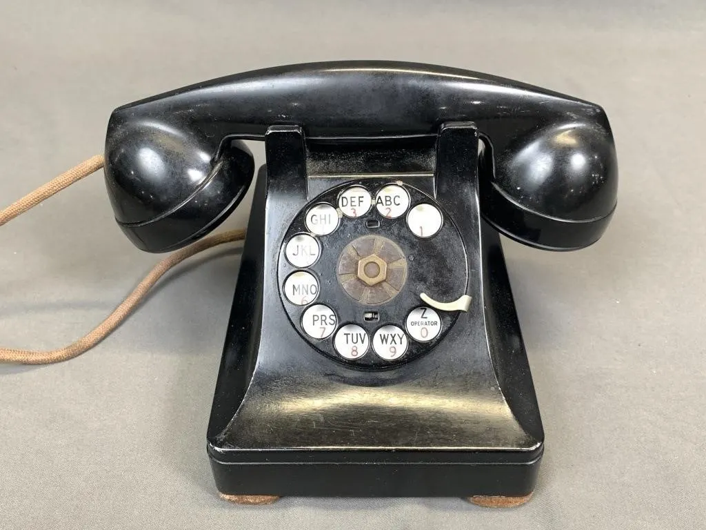 Early Black Rotary Telephone