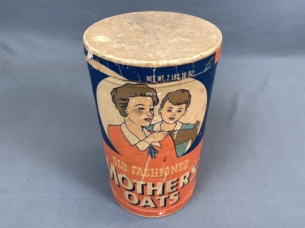 Antique Cardboard MOTHER'S OATS Container