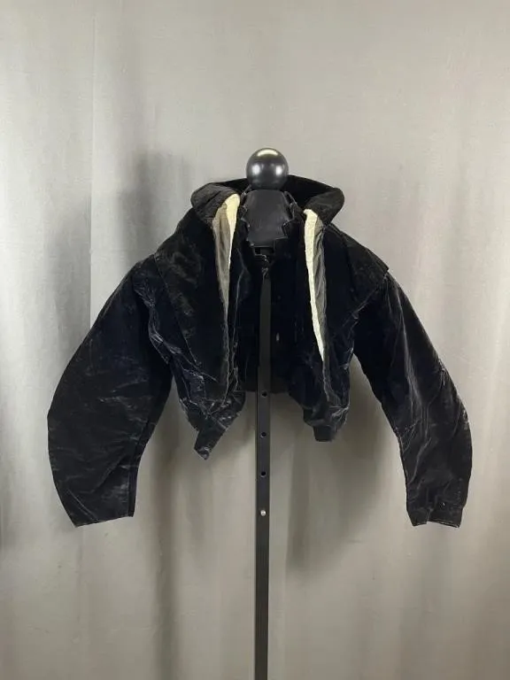 19th C Black Velvet Jacket & Cape