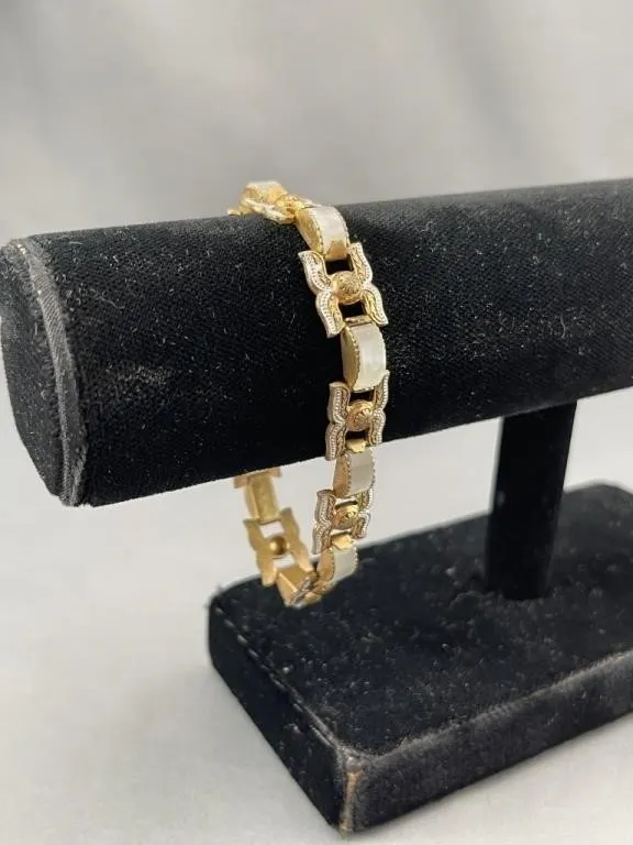 Spanish Damascene Gold & Silver Plated Bracelet
