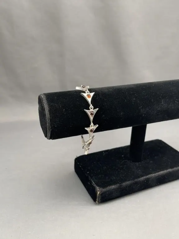 Sterling Silver Amber Bracelet