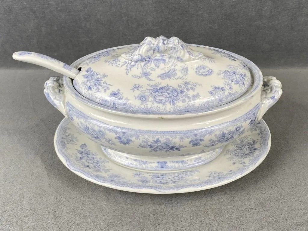 C1880 English Transferware Soup Tureen