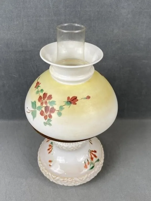 C1890 Hurricane Lamp w Original Shade
