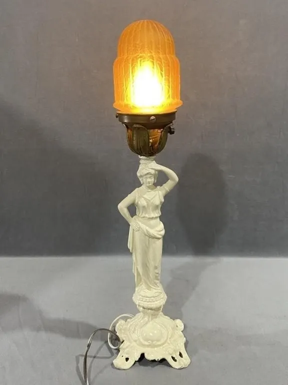 Figural Art Deco Table Lamp