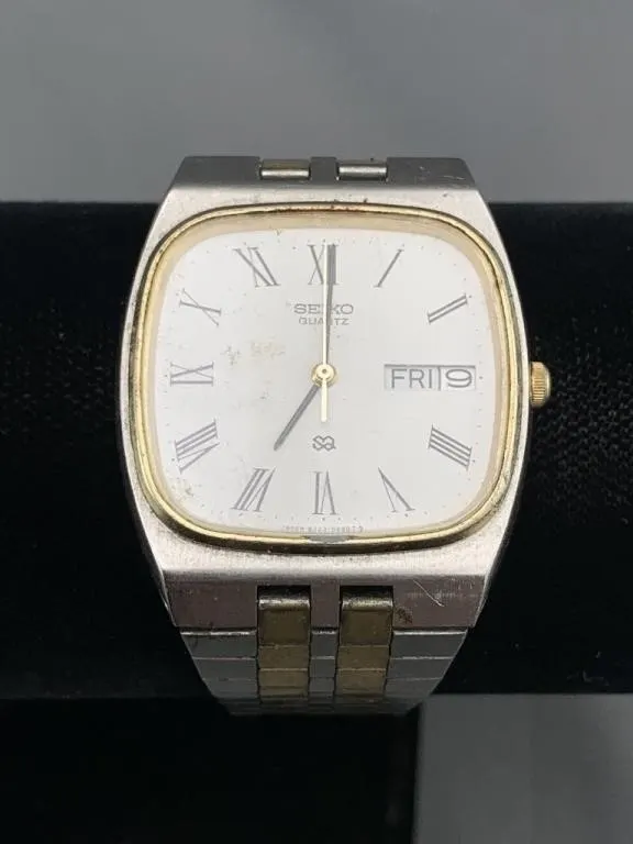 Vintage Seiko Quartz Time Day & Date Watch