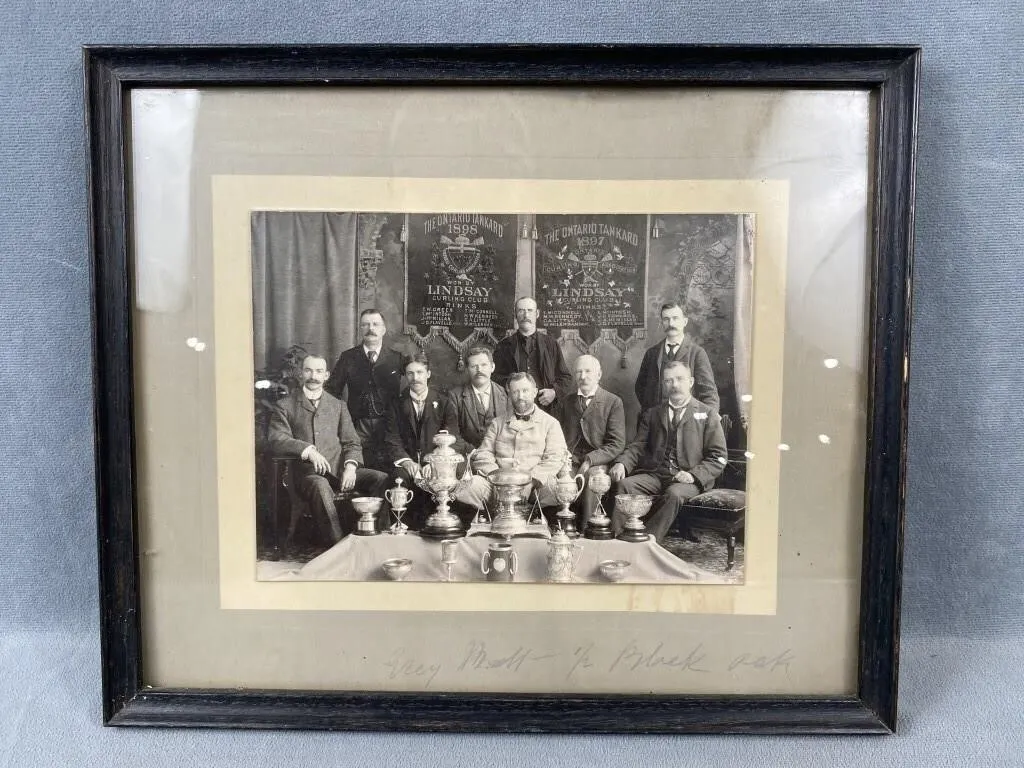 1898 Lindsay Ont Curling Champion Photo