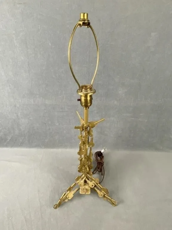 Antique Folk Art Key Lamp
