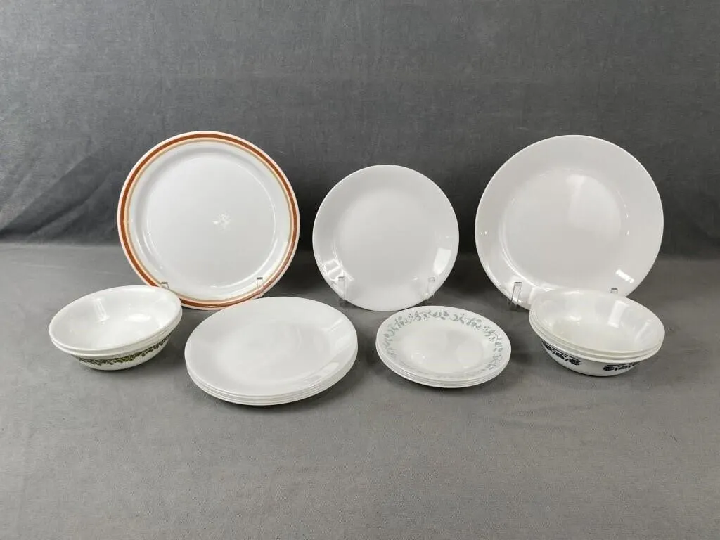 Grouping of Vintage Corelle Butterfly Gold Dishes