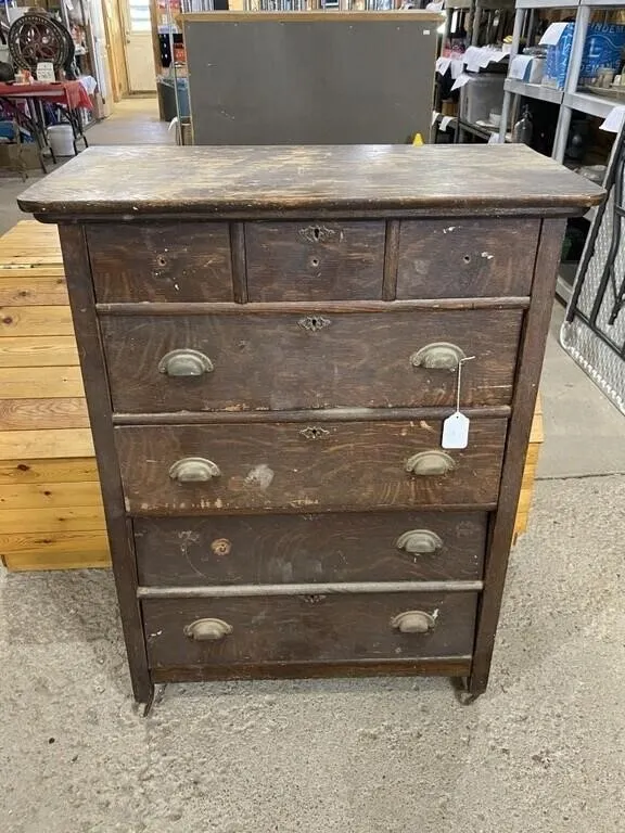 C1920 Tiger Oak Highboy