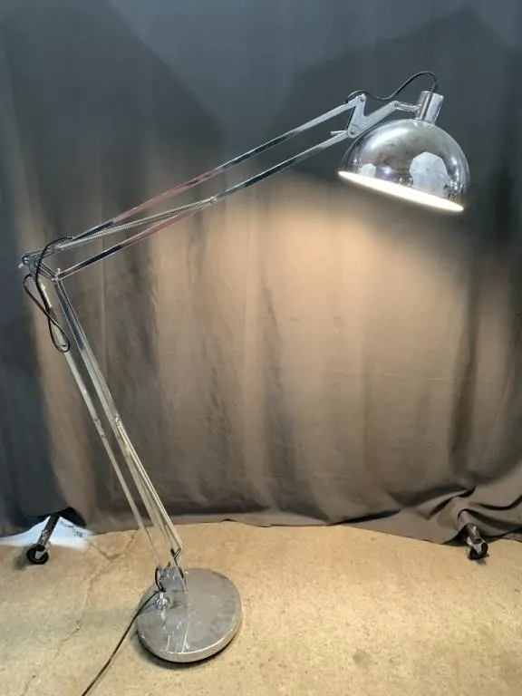 Vintage Chrome Adjustable Floor Lamp