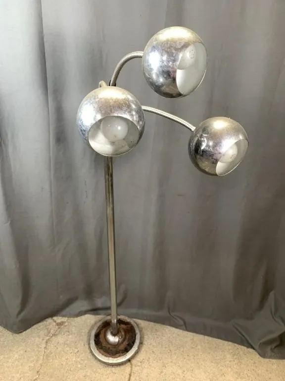 Vintage 1960s Chrome Floor Lamp