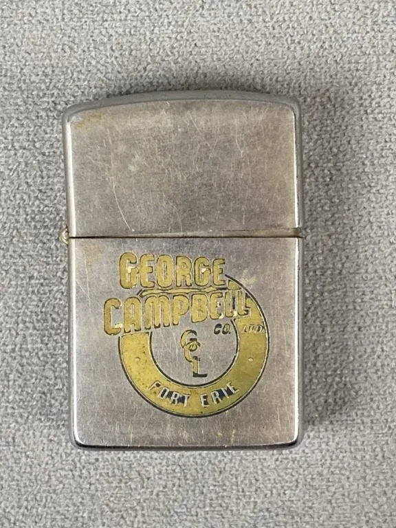 Vintage George Campbell Advertising Zippo Lighter