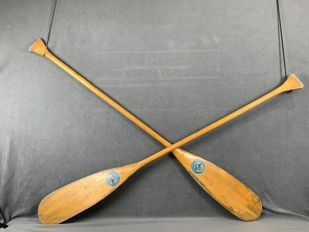 Pair of Hand Crafted Langford Canoe Paddles