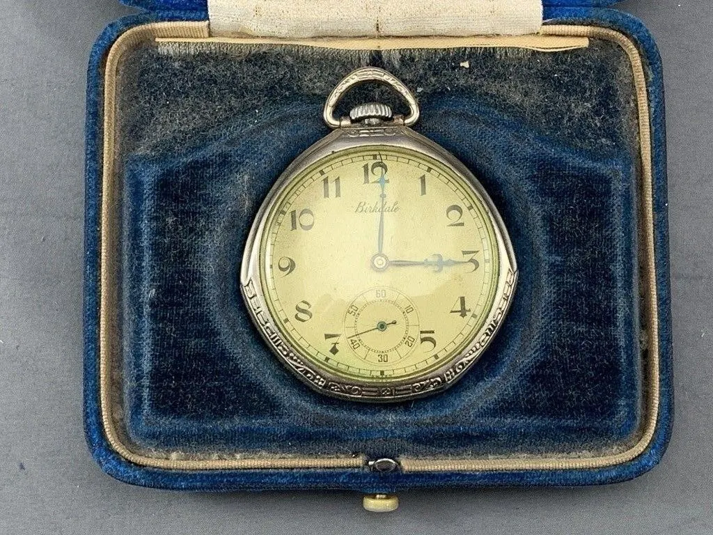 C1930 21J BIRKDALE Pocket Watch w Case