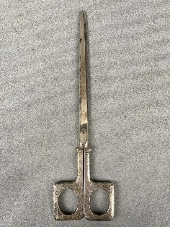 C1920 Hand Hammered Sterling Silver Scissors
