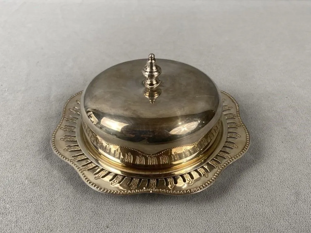 C1930 Silver Plate Butter Dish